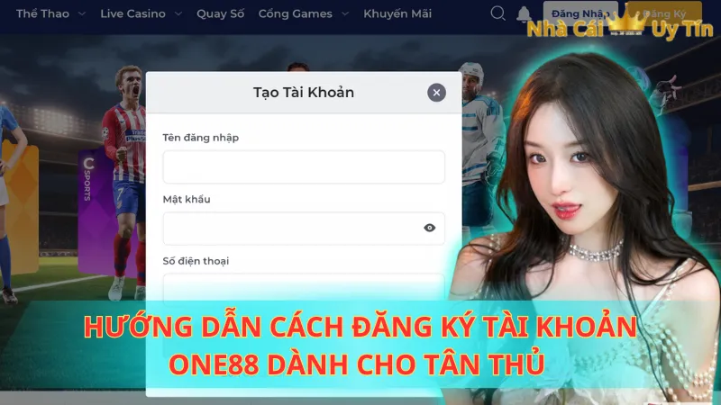 Hướng dẫn cách đăng ký tài khoản One88 dành cho tân thủ
